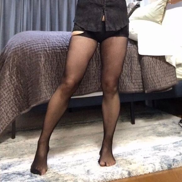 NWT Sexy fishnet suspender stockings - Picture 9 of 9